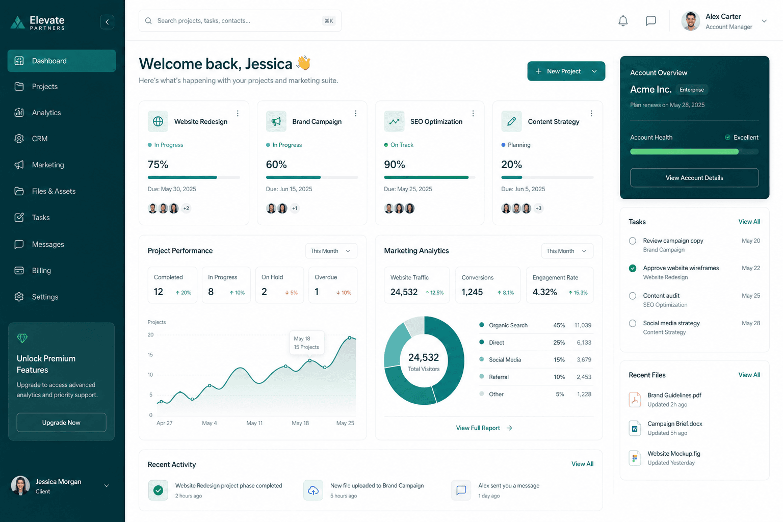 Client Portal & Marketing Suite