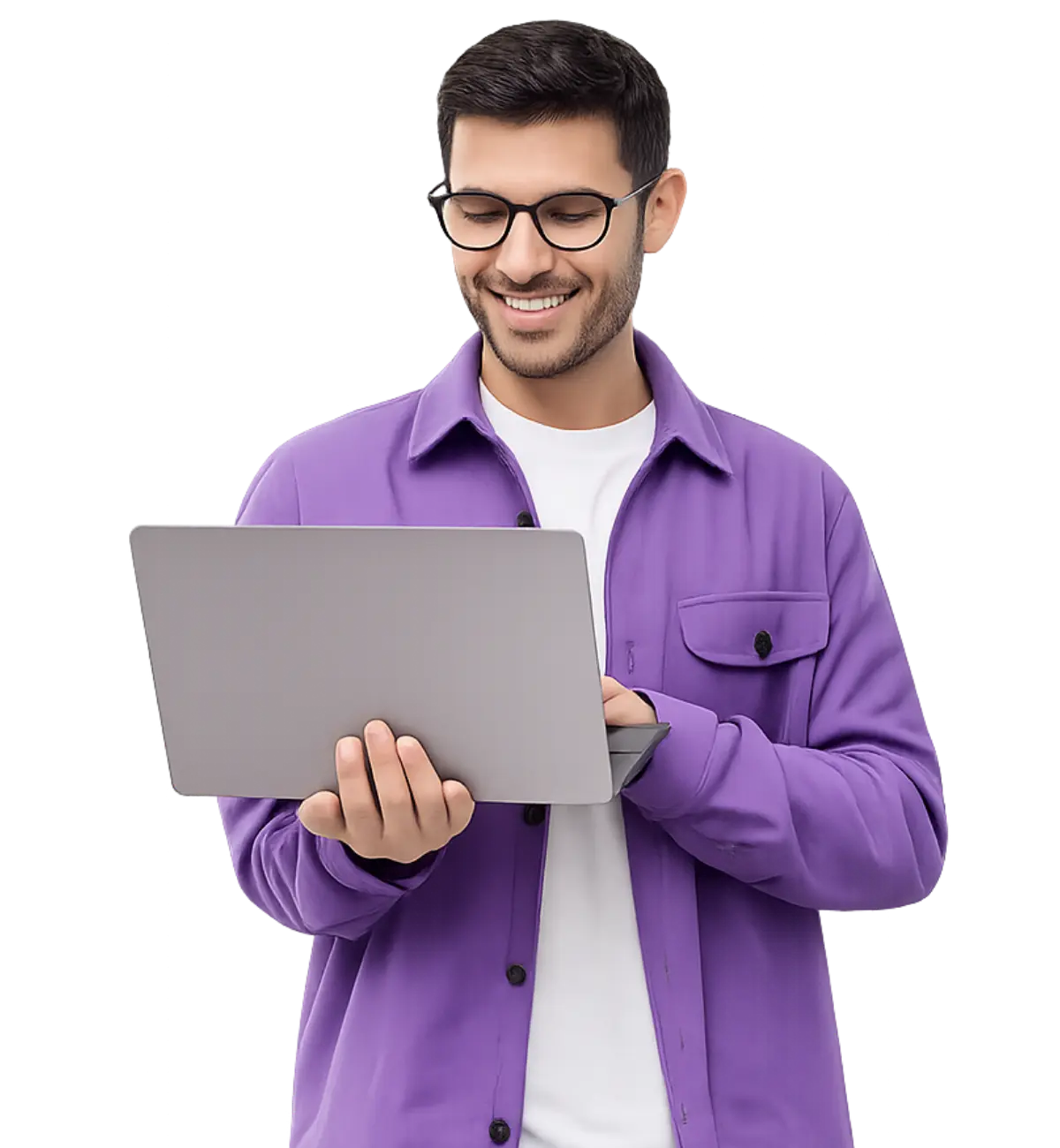 Business professional with laptop